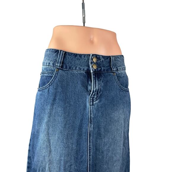 Urban Outfitters BDG Women's Blue High Rise Maxi Straight Pencil Denim Skirt M - Picture 3 of 6